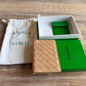 Bottega Veneta Beige Leather Passport/Card Holder